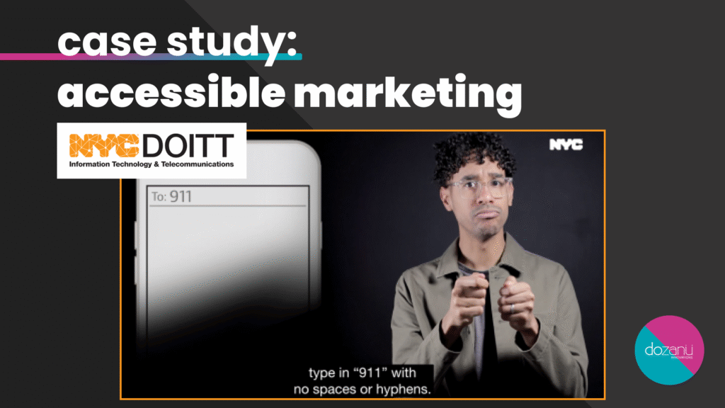 A case study campaign banner for the New York City Department of Information Technology and Telecommunications.